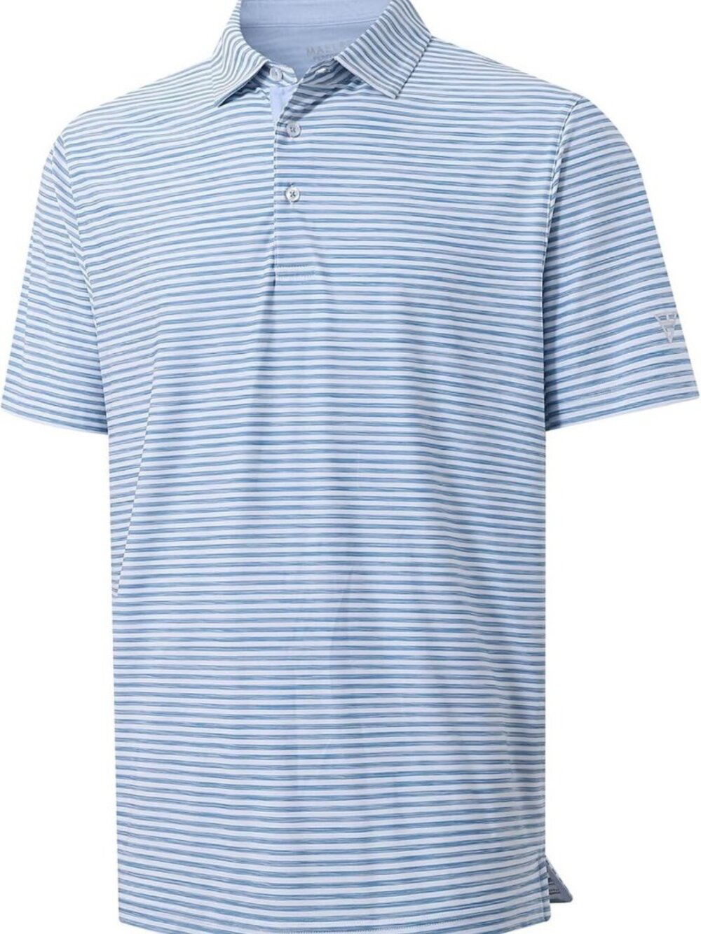 Men's Short Sleeve Golf Polo Shirt - Moisture Wicking, Dry Fit, Striped Casual